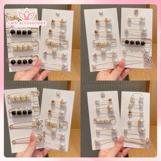 Cài áo ngọc trai nhân tạo, cài khăn hoa nhiều mẫu thanh lịch thời trang Chồi accessories CA67