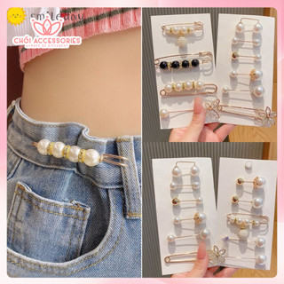 Cài áo ngọc trai nhân tạo, cài khăn hoa nhiều mẫu thanh lịch thời trang Chồi accessories CA67