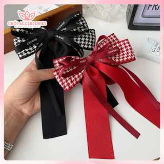Cặp tóc nơ caro, kẹp tóc nữ tính phối màu thanh nhã Chồi accessories phong cách tiểu thư Y144