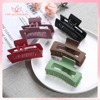 Kẹp tóc càng cua vuông bằng nhựa nhiều màu xinh xắn Chồi accessories cho nữ Kẹp tóc Hàn Quốc hot trend đáng yêu K085
