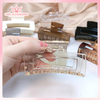 Kẹp tóc càng cua vuông bằng nhựa nhiều màu xinh xắn Chồi accessories cho nữ Kẹp tóc Hàn Quốc hot trend đáng yêu K085