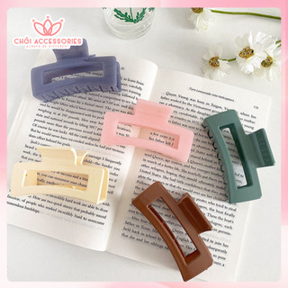 Kẹp tóc càng cua vuông bằng nhựa nhiều màu xinh xắn Chồi accessories cho nữ Kẹp tóc Hàn Quốc hot trend đáng yêu K085