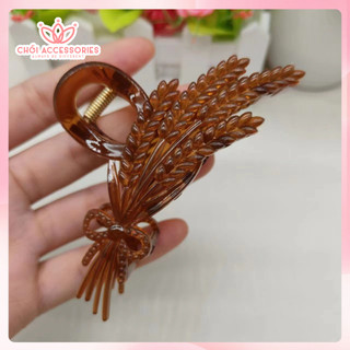 Cặp tóc chéo nhựa bông lúa cúi đầu mẫu mới sang chảnh Chồi accessories K067