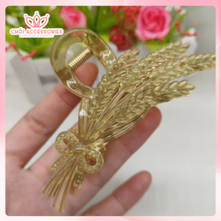 Cặp tóc chéo nhựa bông lúa cúi đầu mẫu mới sang chảnh Chồi accessories K067