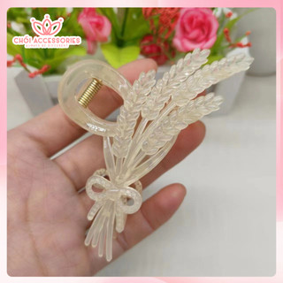 Cặp tóc chéo nhựa bông lúa cúi đầu mẫu mới sang chảnh Chồi accessories K067