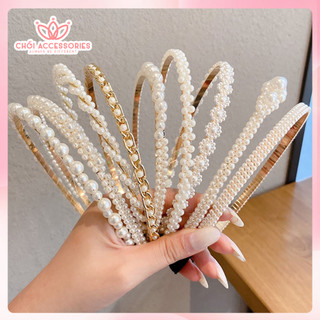 Bờm ngọc trai nhân tạo, bờm tóc nữ tính cho bạn gái Chồi accessories phong cách Hàn Quốc K006