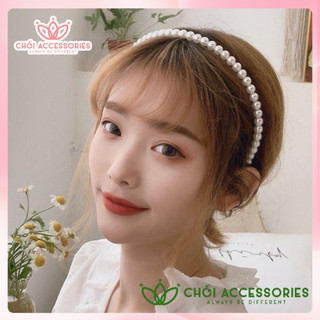 Bờm ngọc trai nhân tạo, bờm tóc nữ tính cho bạn gái Chồi accessories phong cách Hàn Quốc K006