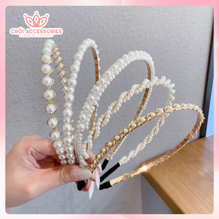 Bờm ngọc trai nhân tạo, bờm tóc nữ tính cho bạn gái Chồi accessories phong cách Hàn Quốc K006