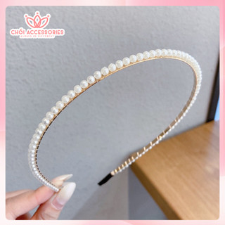 Bờm ngọc trai nhân tạo, bờm tóc nữ tính cho bạn gái Chồi accessories phong cách Hàn Quốc K006