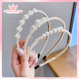 Bờm ngọc trai nhân tạo, bờm tóc nữ tính cho bạn gái Chồi accessories phong cách Hàn Quốc K006