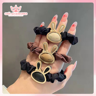 Buộc tóc vải Chồi accessories, scrunchies co giãn hình thỏ xinh xắn dễ thương - K036