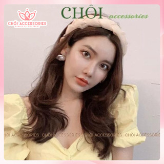 Bờm tóc tết voan bản to nữ Chồi accessories, băng đô voan bện kiểu mấn bản lớn tiểu thư Y015