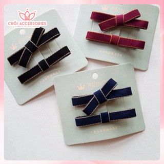 Set 2 cặp tóc nơ nhỏ xinh Chồi accessories cho bé gái đáng yêu cho bạn gái - Y149