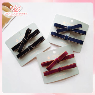 Set 2 cặp tóc nơ nhỏ xinh Chồi accessories cho bé gái đáng yêu cho bạn gái - Y149