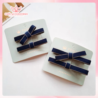 Set 2 cặp tóc nơ nhỏ xinh Chồi accessories cho bé gái đáng yêu cho bạn gái - Y149
