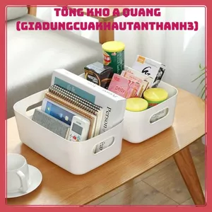 HỘP ĐỰNG ĐỒ BẰNG NHỰA CÓ TAY XÁCH - Hộp Đựng Đồ Có Tay Cầm Siêu Tiện Ích,Khay Đựng Gia Vị Đa Năng Sang Trọng