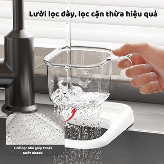 Rổ Lọc Rác Bồn Rửa Chén Hút Chân Không Nắp Nhấc Đổ Linh Hoạt Giá Đựng Đồ Rửa Bát Ngói - LR05