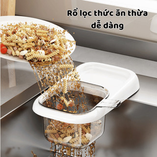 Rổ Lọc Rác Bồn Rửa Chén Hút Chân Không Nắp Nhấc Đổ Linh Hoạt Giá Đựng Đồ Rửa Bát Ngói - LR05