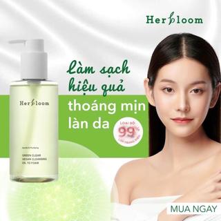 Sữa Rửa Mặt Green Clear Vegan Cleansing Oil To Foam Elixinhstore, Sữa Rửa Mặt Khiêm Tẩy Trang