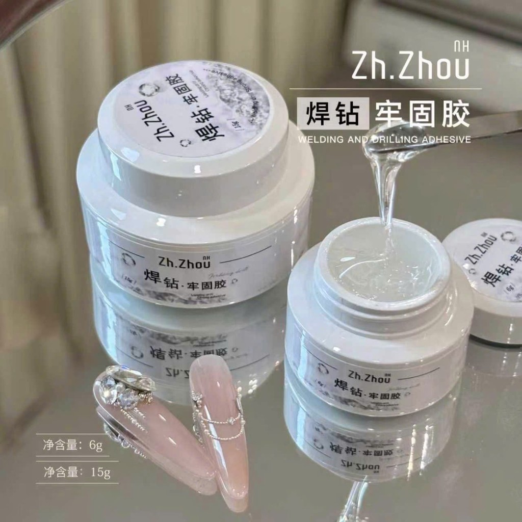 Gel đính đá Zhou hũ 6G ,gel đính đá cao cấp zhou hũ15G Gel đính đá charm cao cấp, gel đính đá zhou cao cấp