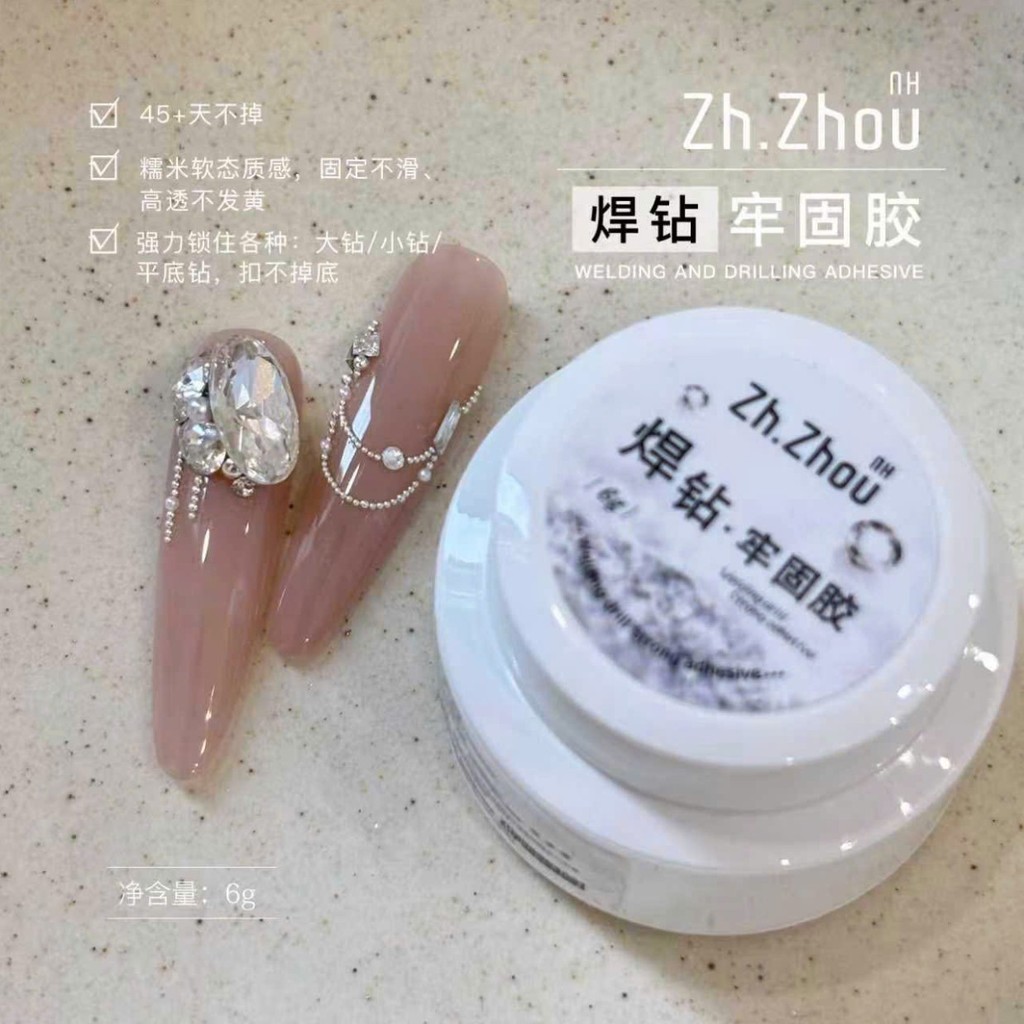 Gel đính đá Zhou hũ 6G ,gel đính đá cao cấp zhou hũ15G Gel đính đá charm cao cấp, gel đính đá zhou cao cấp