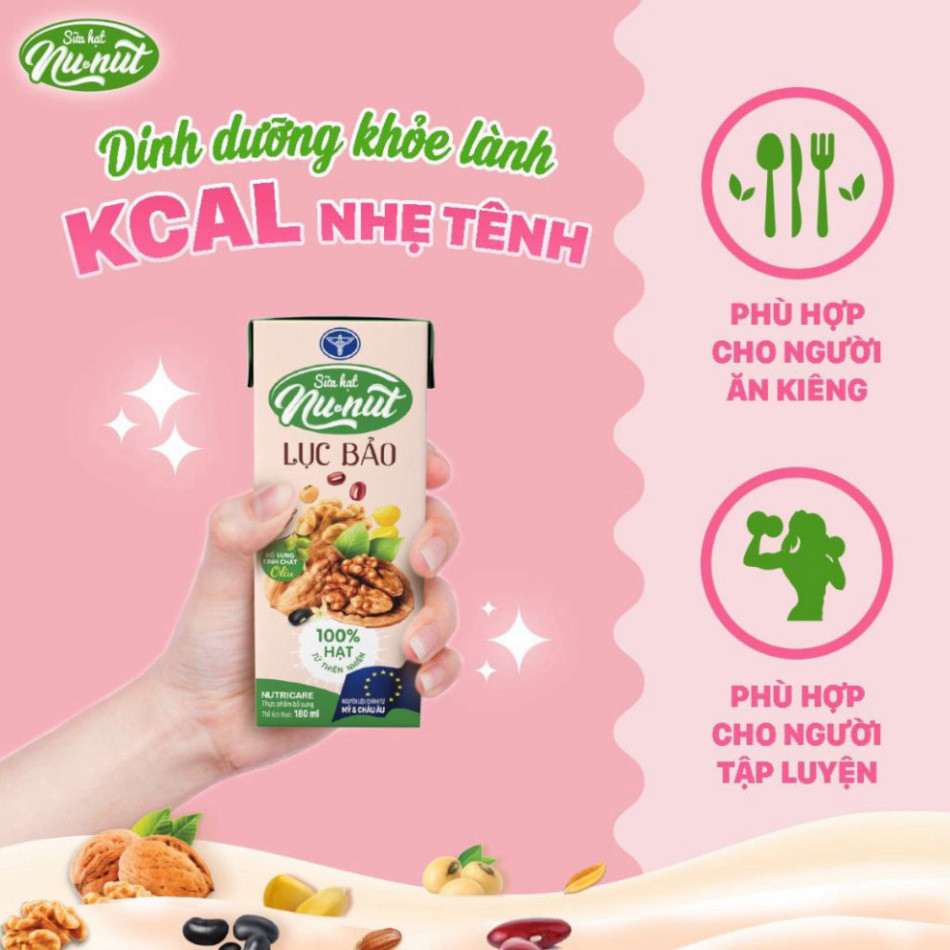 Thùng 48 Hộp Sữa Hạt Óc Chó NUNUT Lục Bảo NUTRICARE Hỗ Trợ Giảm Cân Ngăn Ngừa Ung Thư Giảm Căng Thẳng Tốt Cho Tim Mạch