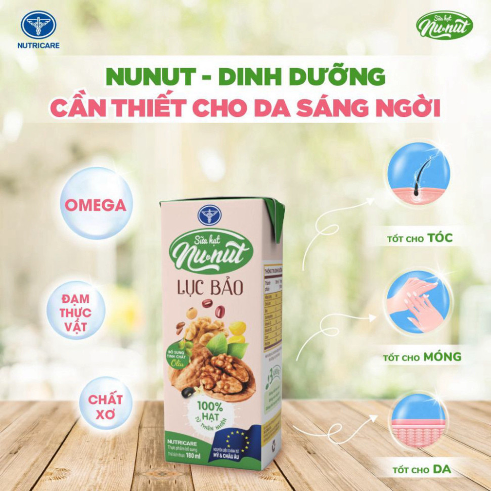Thùng 48 Hộp Sữa Hạt Óc Chó NUNUT Lục Bảo NUTRICARE Hỗ Trợ Giảm Cân Ngăn Ngừa Ung Thư Giảm Căng Thẳng Tốt Cho Tim Mạch