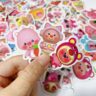 100 sticker Loopy nhân vật hoạt hình cắt sẵn không trùng dùng trang trí