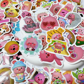 100 sticker Loopy nhân vật hoạt hình cắt sẵn không trùng dùng trang trí