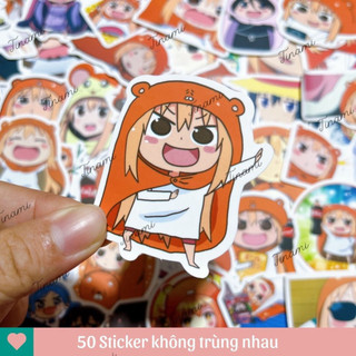 Bộ 100 sticker himouto umaru chan anime cô em gái hai mặt dùng trang trí sưu tầm quà tặng