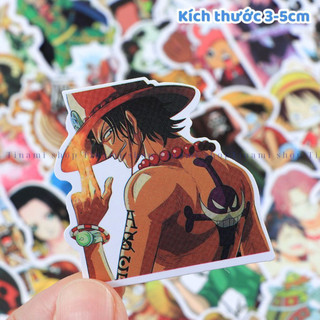 Bộ 100 sticker one piece luffy không trùng nhau tặng kèm 20 sticker dùng trang trí và làm quà tặng