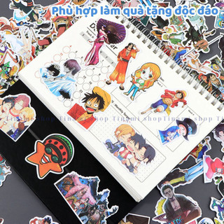 Bộ 100 sticker one piece luffy không trùng nhau tặng kèm 20 sticker dùng trang trí và làm quà tặng