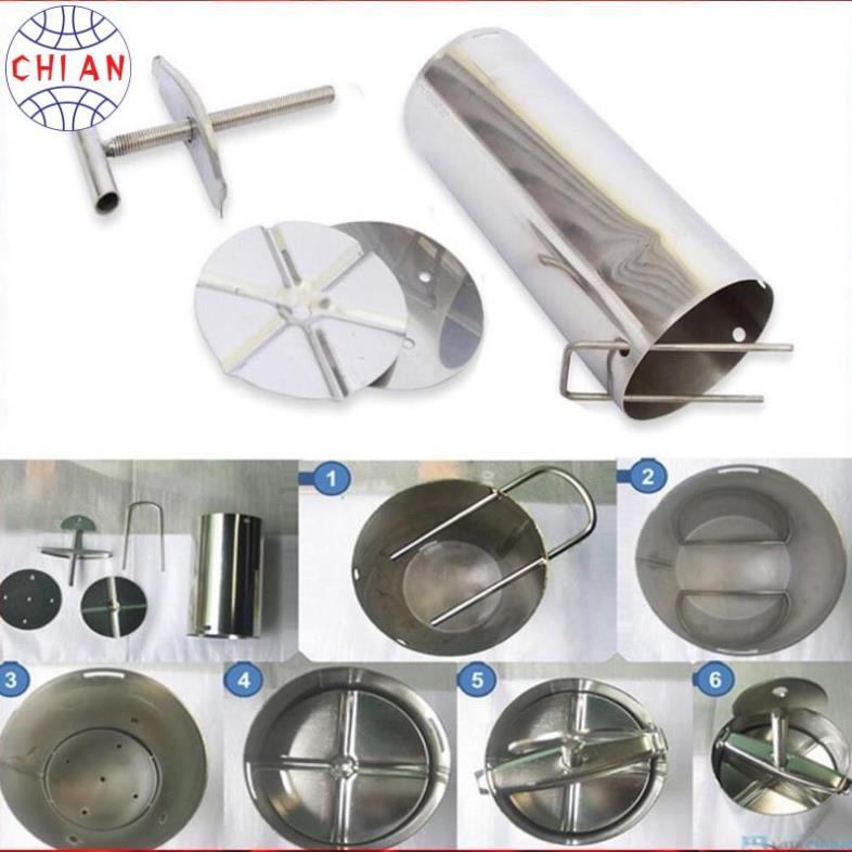 GIÁ SỈ 3-5 Khuôn Làm Giò Inox Cao Cấp – Dụng Cụ Ép Giò Thủ, Giò Xào Tại Nhà Tiện Lợi, An Toàn