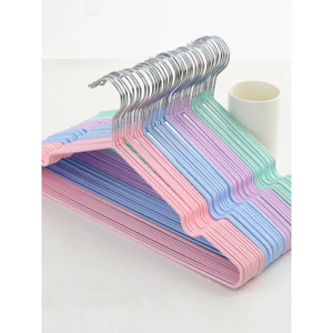 Combo 10 móc áo chống trượt, không trượt móc treo quần áo kim loại bọc nhựa SUNNY