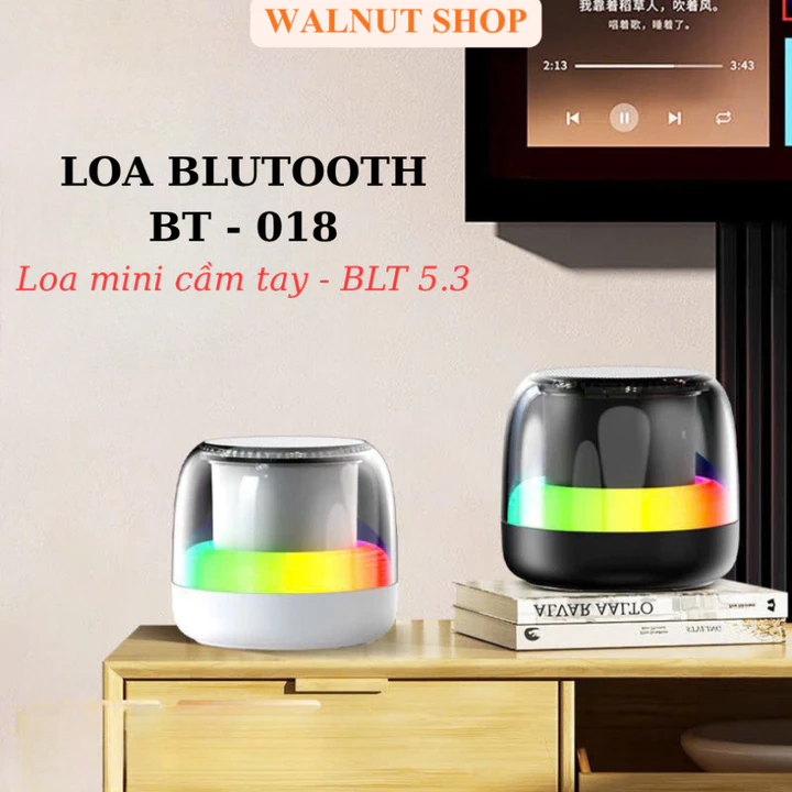 Loa Không Dây DZ-018 Hi-Fi Âm Trầm & Đèn LED - Loa bluetooth mini, loa bluetooth cầm tay - loa cắm thẻ nhớ - loa cắm USb