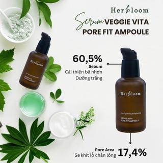 Tinh chất veggie vita pore fit ampoule Thương hiệu: Herbloom 30ml/chai ( điều tiết bã nhờn se khít lỗ chân lông )