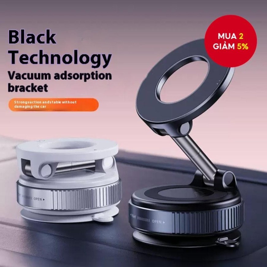 Giá Đỡ Điện Thoại Từ Tính N52 360° Hút Chân Không – Gập Gọn, Điều Chỉnh Góc, Giữ Cực Chắc