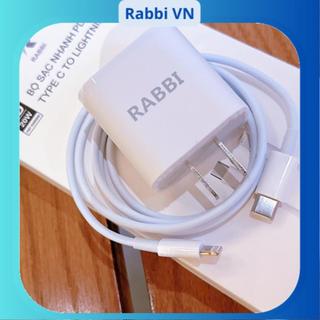 Bộ sạc nhanh PD18/20W dành cho máy x/xs/xr/xsm11/12/13/14/15/16/17/pro/max/plus/promax RABBI