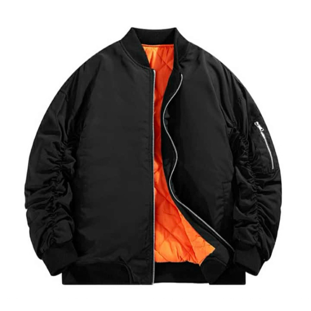 Áo khoác bomber gió nam nữ , lót cam 3 lớp trần bông PB boy phố AK242P