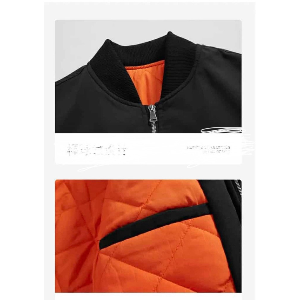 Áo khoác bomber gió nam nữ , lót cam 3 lớp trần bông PB boy phố AK242P