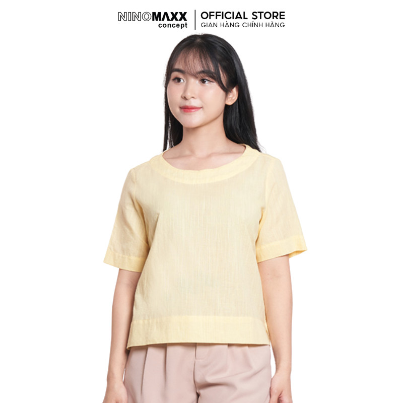 Áo Kiểu Nữ NINOMAXX Vàng Pastel 2409016