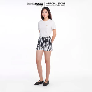 Quần Short Nữ Cotton Kẻ sọc N&M Thương Hiệu NINOMAXX 1807128