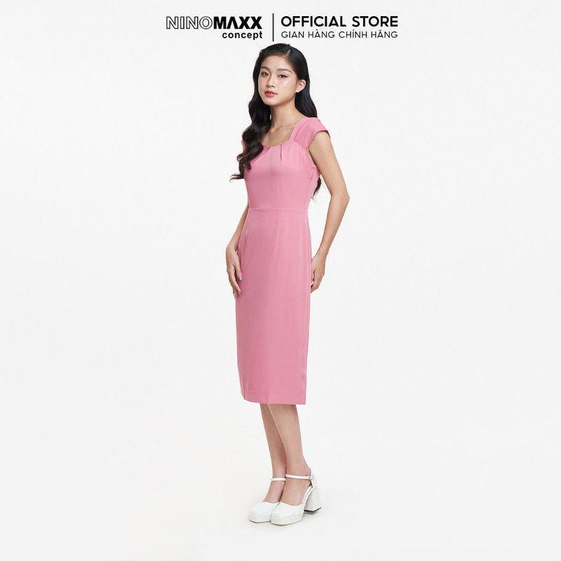 [CÒN SIZE S, M] N&M CLUB Đầm thời trang Nữ vải lụa sen 2105014