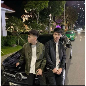 Áo khoác gió 2 màu đen xanh rêu bản trơn 2 lớp bo gân dành cho nam nữ from unisex Hot Trend 2025