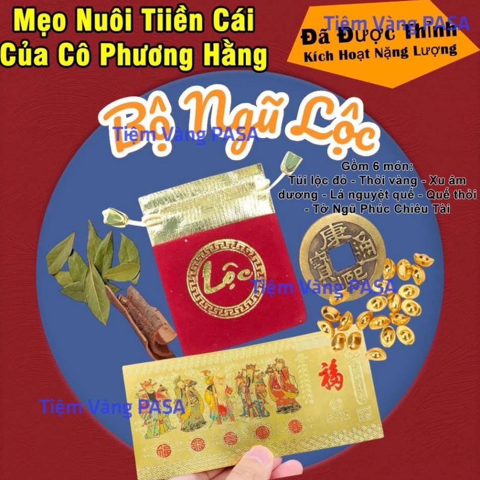 <RƯỚC LỘC> <Có Hướng Dẫn> Set Ngũ Lộc Nuôi Tiền Cái Đài Loan – Gồm 6 Món Phong Thủy , Tăng Lộc Đầu Năm