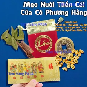 <RƯỚC LỘC> <Có Hướng Dẫn> Set Ngũ Lộc Nuôi Tiền Cái Đài Loan – Gồm 6 Món Phong Thủy , Tăng Lộc Đầu Năm