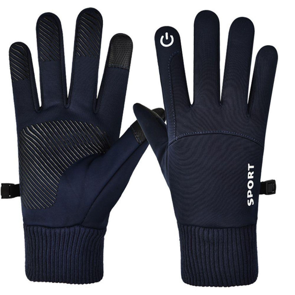 Găng tay sport lái xe mùa đông chống nước, ấm áp, dày dạn và có vân cảm ứng, thích hợp cho cả nam và nữ.