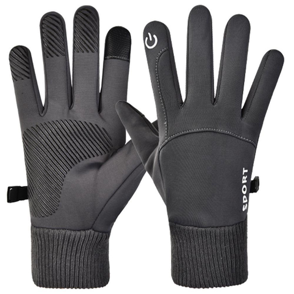 Găng tay sport lái xe mùa đông chống nước, ấm áp, dày dạn và có vân cảm ứng, thích hợp cho cả nam và nữ.