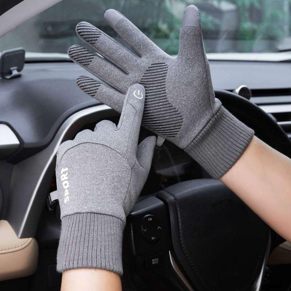 Găng tay sport lái xe mùa đông chống nước, ấm áp, dày dạn và có vân cảm ứng, thích hợp cho cả nam và nữ.