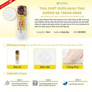 Collagen Dưỡng Trắng Miccosmo White Label Placenta Rich Gold Essence Elixinhstore, Tinh Chất Đẹp Da